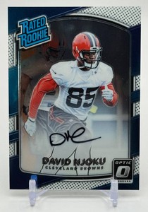 David Njoku 2017 Donruss Optic Rated Rookie Autographs Football Card 103150 No. 164