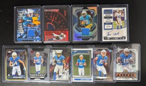 Los Angeles Chargers 10-Card RookieSwatch Football Card Lot (6 Ladd RCs)