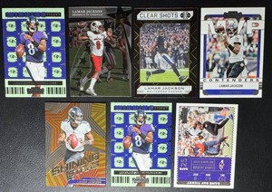 Lamar Jackson 7-Card Insert Football Card Lot