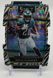 Miles Sanders 2021 Select Zebra Football Card SSP Die-Cut No. 28