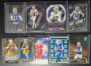 Josh Allen 9-Card Insert Football Card Lot