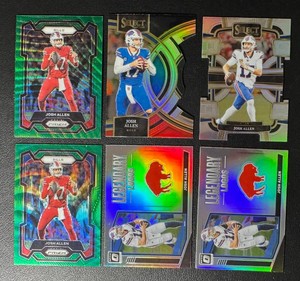 Josh Allen 6-Card Parallel Football Card Lot