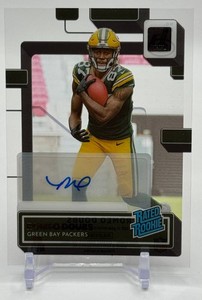 Romeo Doubs 2022 Clearly Donruss Auto Rookie Football Card No. 85