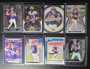 JJ McCarthy 8-Card Minnesota Vikings Rookie Football Card Lot