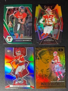 Patrick Mahomes 4-Card Parallel Football Card Lot