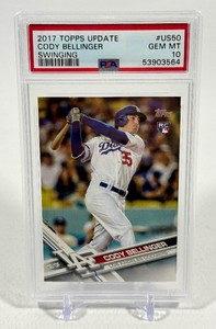 Cody Bellinger RC PSA 10 Gem Mint Graded Slab 2017 Topps Update #US50 Rookie Baseball Card