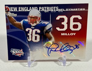 Lawyer Milloy Auto 500 2008 Topps Super Bowl XXXVI NFL Dynasties #DYNA-LM numbered 200500 Football Card