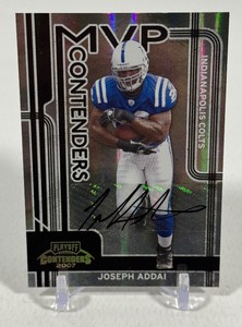 Joseph Addai Auto 25 2007 Playoff Contenders #MVP-15 Numbered 1225 Football Card