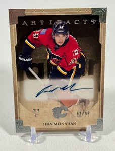 Sean Monahan Auto 99 2013-14 Artifacts #111 Numbered 6299 Hockey Card