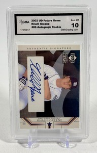 Khalil Green RC Auto Graded 10 Gem Mint Slab 2002 Upper Deck Future Gems #86 Rookie Baseball Card