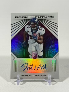 Javonte Williams Auto 149 2022 Donruss Elite Back to the Future #BFS-JS Numbered 3149 Football Card