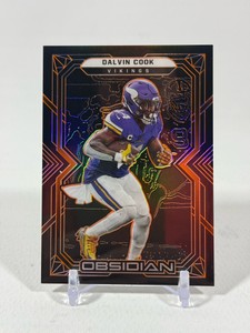 Dalvin Cook 75 2022 Obsidian Orange Numbered 4755 Minnesota Vikings Football Card