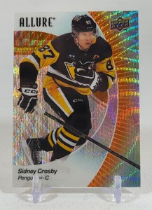 Sidney Crosby Orange Slice Wave Refractor 2023-24 Allure #66 Hockey Card
