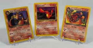 Charizard with Full Evolution 3-Card Pokemon Trading Card Lot