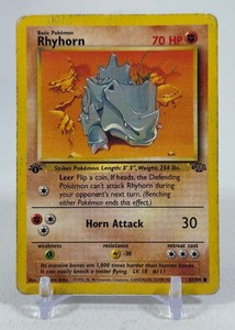 Rhyhorn 1st Edition 6164 Pokemon Trading Card