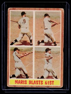 Roger Maris 1962 Topps #313 Vintage Baseball Card