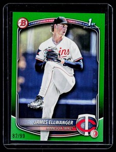 James Ellwanger 99 Green SP 2026 1st Bowman #BD-164 Numbered 8299 Minnesota Twins Baseball Card
