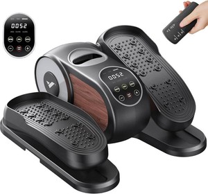 MERACH Under Desk Elliptical, Leg Exerciser While Sitting for Seniors  Quiet Portable Electric Seated Pedal Exerciser Machine with Remote Control & 12-Speeds for Home Office