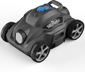 $159 2024 New Cordless Robotic Pool Vacuum Cleaner, Last 110 Mins & Clean 1076 Sq. Ft for Above Ground and Inground Pool Robot - 5800mah Automatic Parking Pools Cleaning Tools PC01 Grey, Gray