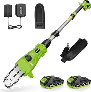 $140 Cordless Pole Saw, 20V Electric Pole Chainsaw for Tree Trimming Yard