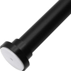 1-inch Diameter Metal Spring Tension Rod, Closet Rod, Tension Curtain Rod, Shower Curtain Rod, Adjustable Length 42-inch to 72-inch, Black
