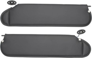 NHILES Driver&Passenger Sun Visor Compatible with Jeep WranglerTJ 1997-2002  Color Black,Left & Right Side,Replacement # 5EP34 LAZAE 5EP35 LAZAE