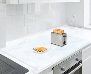 AECHY Silicone Mat for Kitchen Counter, 35.3 x 23.5 x 0.08, Clear  Extra Large, Heat Resistant, Waterproof, Nonslip, Multipurpose Countertop Protector, Shipped Rolled Up