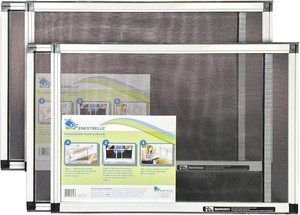 Fenestrelle Expandable Window Screen, 15 H   21 40 W Horizontal, 2-Pack  2 Way Adjustable Window Screen, Flame Resistant Fiberglass Mesh, Durable Aluminum Frame with Built-In Weatherstrip