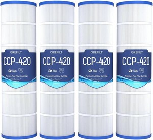 $126 CCP420 Pool Filter Cartridges 4-Pack, 420 sq.ft  Replaces Pentair Clean & Clear Plus 420, Pentair R173576, Pleatco PCC105-PAK4, 26 x 7