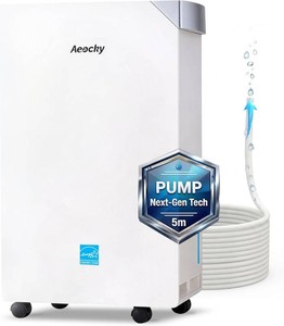 $270 Dehumidifier with Pump Energy Star Most Efficient 2025 AEOCKY 4500 Sq.Ft Max 80 Pint Day Dehumidifier
