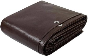 $243 Heavy Duty Tarp, 10 Mil Thick, Waterproof, Tear & Fade Resistant, High Durability, UV Treated, Grommets Every 36 Inches. (SilverBrown - Reversible) (40x60)