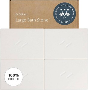 $195 Dorai Home Stone Bath Mat for Bathroom  Quick-Drying Diatomaceous Earth Shower Mat, Non-Slip Natural Stone Modern Bathroom Rugs, Customizable Design  Sandstone, Large - 32.1 x 22.8 x 0.6