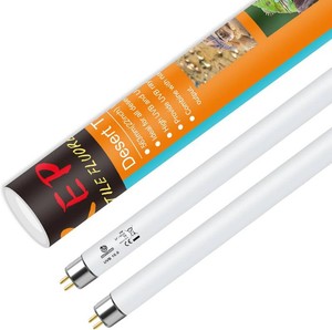 T5 UVB Reptile Light 24W 10.0,UVA UVB Light Bulb for Reptiles,2 Pack Reptile UVB Lamp Tube for Bearded Dragon