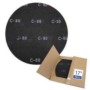 HUAALIUCHE 17 Sanding Screen Discs - Mesh Floor Sanding Screen - Black Silicon Carbide - for Wood Floors (10 Pack, 80 Grit)