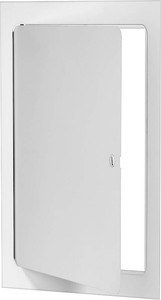 Premier 12x24 Universal Steel Flush Access Panel Door wScrewdriver Latch, White Prime Coat Finish, Wall, Ceiling Mounted Access Door for Drywall, Plumbing, Electrical, FL-5000