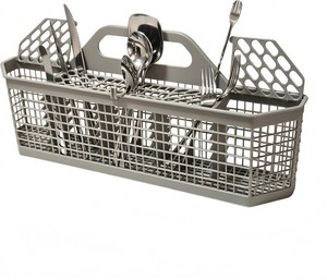 Universal Dishwasher Silverware Basket Replacement with Handle - High-Density Mesh for 360  Clean, Quick-Dry Design, Removable Lid - Fits GE Bosch Whirlpool Frigidaire Kenmore