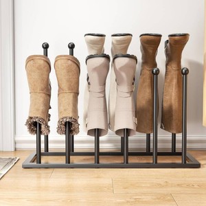 pickpiff Free Standing Shoe Racks - Black Metal Boot Rack for Dorm Room, Closet,
