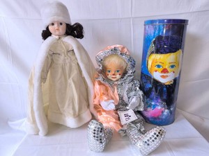 Vintage Porcelain Doll and Lucys Porcelain clown