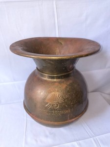 Vintage- Redskin Brand- Brass Spittoon