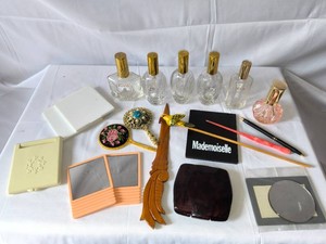 Vintage mirrors and perfume bottles lot