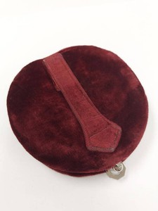 Vintage Pandora Beauty Bag Burgundy Velvet Vanity Compact Wristlet Purse