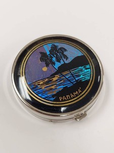 Colette Vintage Panama Morpho Butterfly Wing Powder Compact Mirror