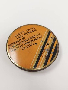 Vintage Art Deco G.W. Button Coty Face Powder Sifter Vanity Tin