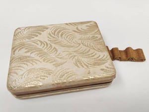 Vintage Zell Fifth Avenue Brocade Vanity Carryall Compact Set