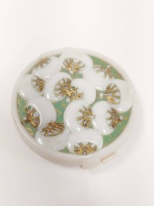 Vintage Coty Emeraude Airspun Powder Compact 3D Puff Design