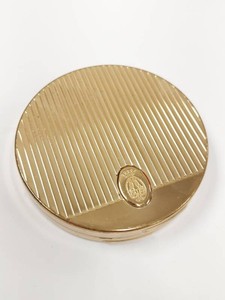 Vintage Coty French Flair Gold Tone Powder Compact Honey Beige