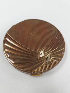 Vintage Zell Fifth Avenue Perpetual Calendar Compact Art Deco Goldtone USA