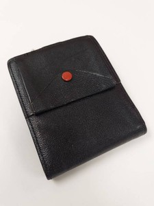 Wadsworth Gold Tone Compact Mirror Lipstick Case in Leather Wallet