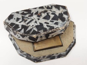 Vintage Penman Marbled Pen Pencil Compact Vanity Set w Box