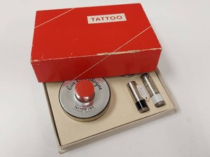Vintage Tattoo Vanity Set Eau De Cologne Lipstick Rouge Mascara Box